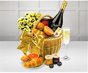 Mother's Day Breakfast Gift Basket With Prosecco